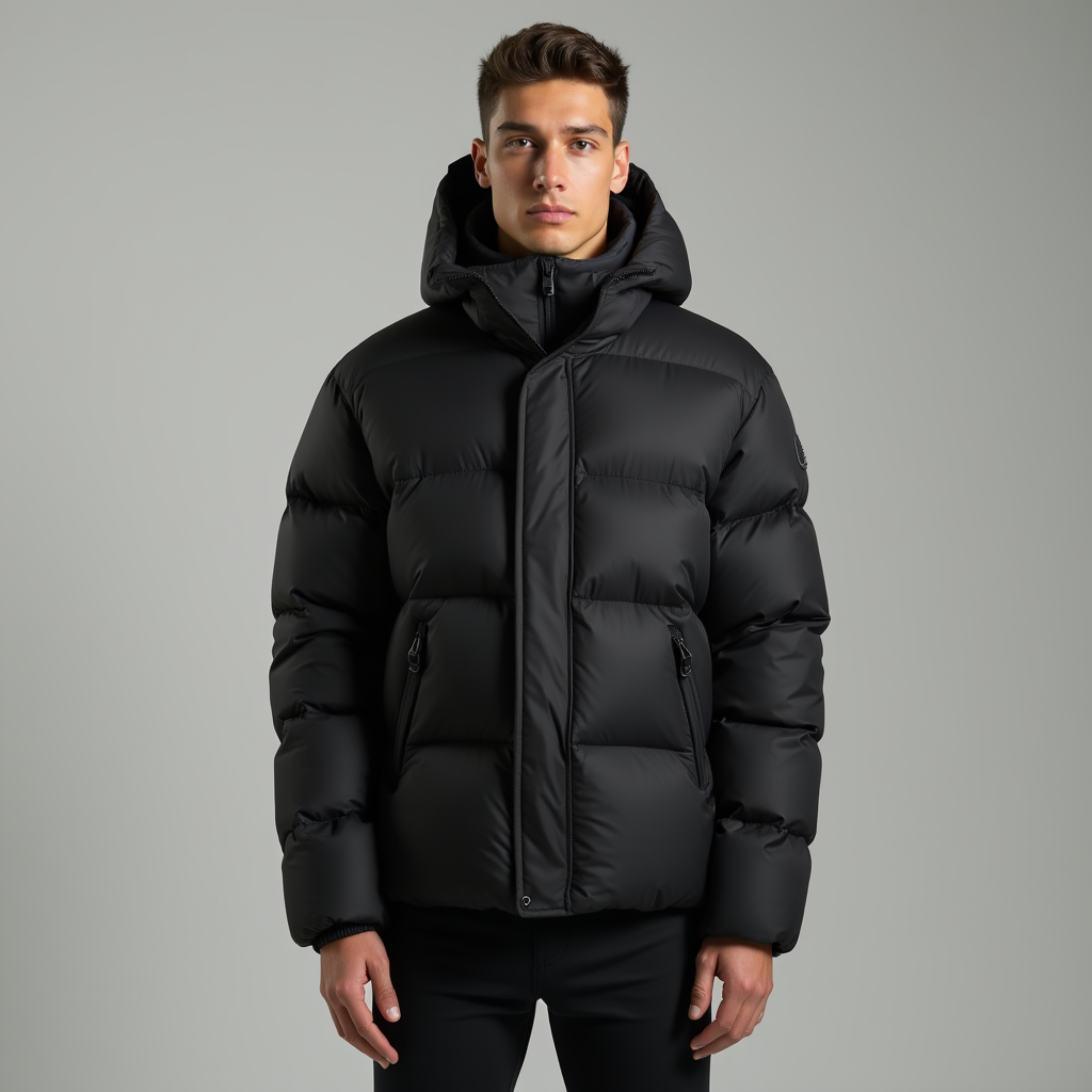 Venouvo | Men’s Black Puffer Jacket