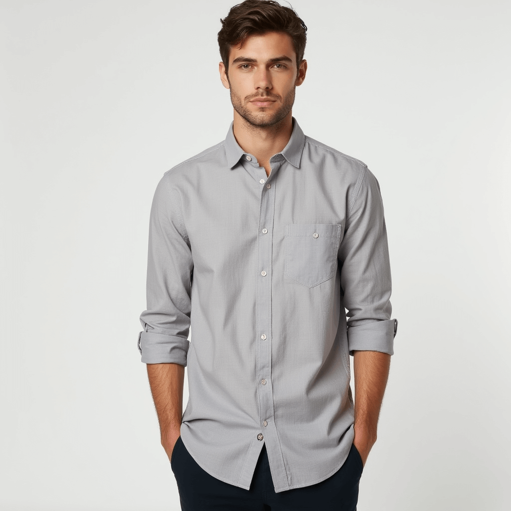 The Cotton-Linen Lapel Shirt