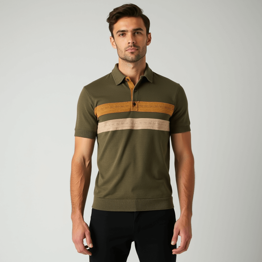 Venouvo | Striped Polo Shirt